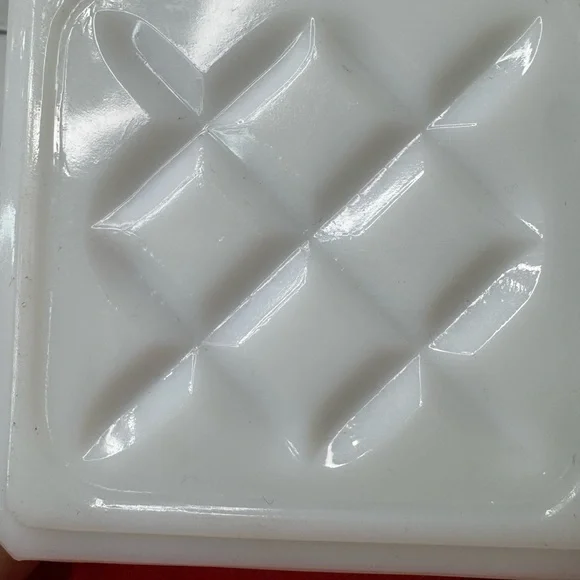 Anchor Hocking white opaque milk glass covered 4” square powder or trinket - Picture 12 of 13